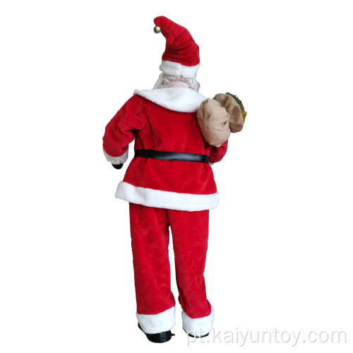 Presente fofo criança em pé de decoração de boneca do Papai Noel